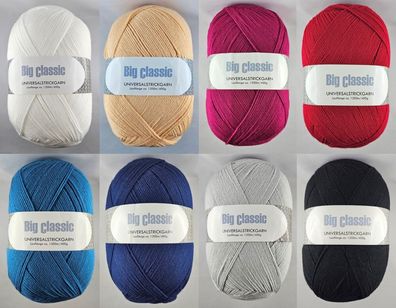 400g Zettl Big Classic Strickwolle Häkelgarn zum Stricken Häkeln GP 22,48€/1kg