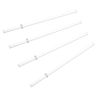 bremermann Trinkhalme 4er Set, 23 cm lang, Kunststoff - transparent