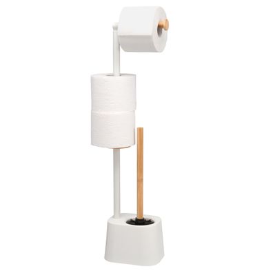 bremermann WC-Garnitur 3in1 inkl. Rollenhalter, WC-Bürste und Ersatzrollenhalter