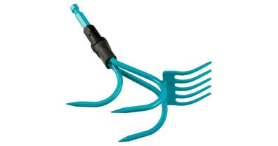 Gardena combisystem Grubber-Rechen, Handgrubber (türkis, 9cm)
