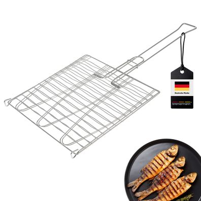 bremermann Fischgriller 3fach / Edelstahl / ca. 59 x 27,5 cm / Fischbräter