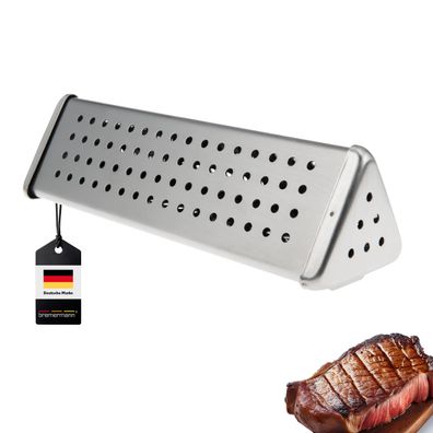 bremermann Räucherbox / Edelstahl, ca. 6 x 21 cm / Smokerbox BBQ für Raucharoma