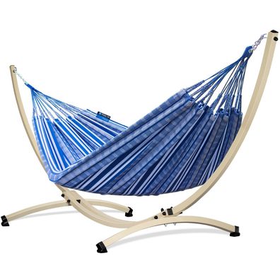 Potenza Hängematte 220x140cm mit Gestell Verzinku für 2 Personen 220kg