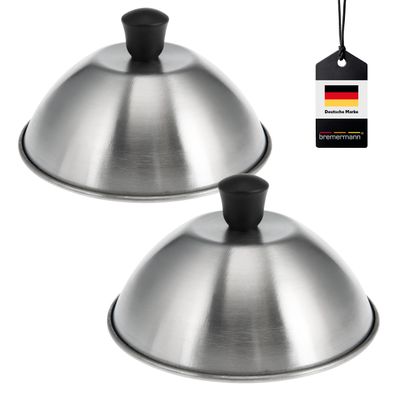 bremermann Burgerhauben-Set 2er / je 16 cm / Grillhaube Schmelzglocke