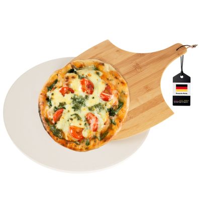 bremermann Pizzastein-Set 2tlg / / Pizzastein inkl. Pizzaheber