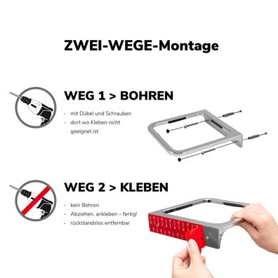 bremermann Wandhalterung für SAVONA-Eimer, Aufhängung rechteckig, verchromt