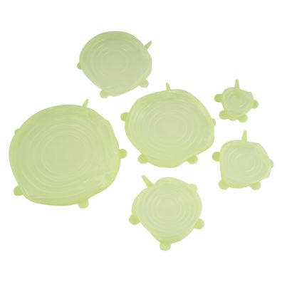 bremermann Silikon-Deckel 12er-Set, in 6 Größen, grün