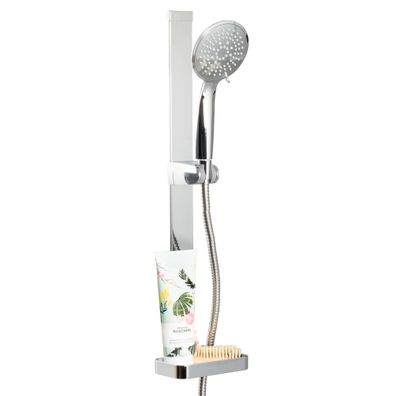 bremermann Brausestangenset zum Kleben, Brause, Brauseschlauch und Stange, chrom