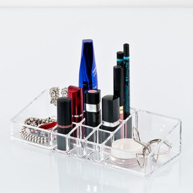 bremermann Kosmetik-Organizer, Make-Up Halter mit 2 Maxi- und 9 kleinen Fächern