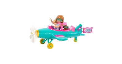 Mattel Barbie Chelsea Flugzeug Puppe und Spielset (7 Zubehörte
