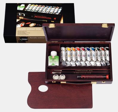 Rembrandt Acrylfarben-Set im Holzkasten Traditional