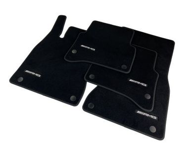 Original AMG Fussmatten Mercedes-Benz S-Klasse schwarz W223 Velours kurz Teppich