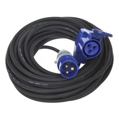 CEE Verlängerungskabel 20M mit Winkelkupplung + Schuko Steckdose 3x2,5mm²