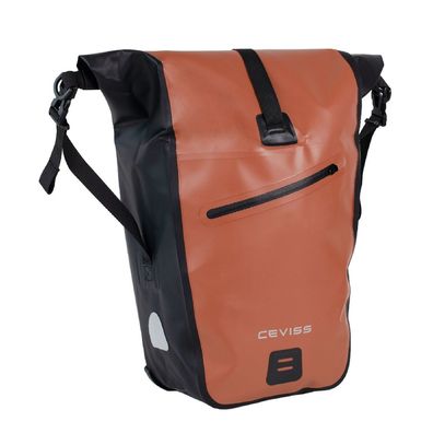 Fahrradtasche braun/schwarz Packtasche 25 L Gepäckträgertasche Wasserdicht Schnell
