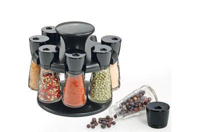 Küchenprofi Gewürzkarussell Rondo 8 Gläser schwarz