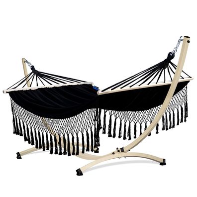 Potenza Hängematte mit Verzinkter Gestell für 2 Personen I Stabhängematte XXL 220x160