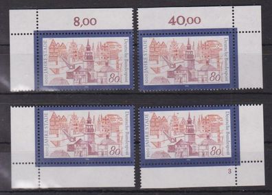 BRD 1994 postfrisch 1000 Jahre Stade MiNr. 1709 alle vier Ecken