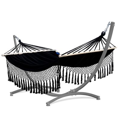 Potenza Hängematte 220x160 mit Verzinkun Gestell für 2 Personen Stabhängematte 200kg
