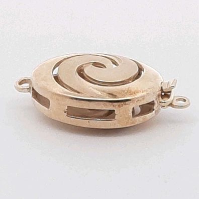Schmuckschließe 9919 Schmuckverschluss Ketten-Armbandverschluss Oval Silber vergoldet