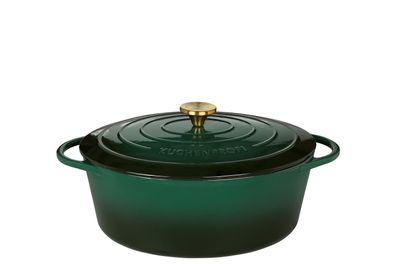 Küchenprofi Bratentopf Provence oval 33cm racing green