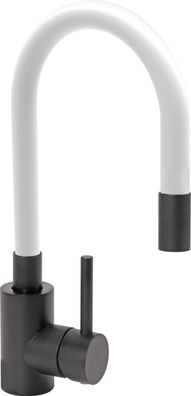 Küchenarmatur Flexible BLACK, weiß Wasserhahn, Spültischarmatur, Mischbatterie