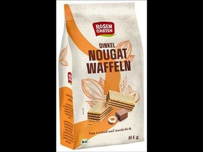 Rosengarten 3x Dinkel-Nougat-Waffeln 100g