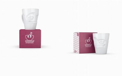 Fiftyeight Henkelbecher - verschmitzt + verschmitzt - Tasse weiß