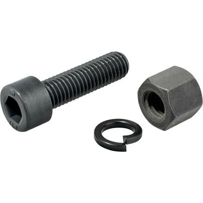 HALDER Schraube, Mutter und Federring Set für Ø 80 mm Tempergussgehäuse