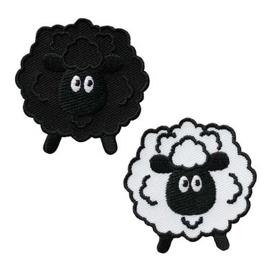 Mono-Quick 16029 Schafe Set Applikation, Bügelbild, Patch, Aufnäher, 2er Set