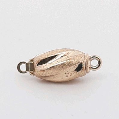 Schmuckschließe 9931 Schmuckverschluss Kettenverschluss Oval Silber vergoldet