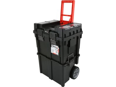 Werkzeugkoffer, Werkzeugbox 495 x 350 x 710mm, mit 2 Rollen