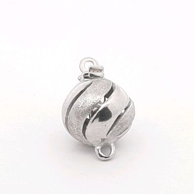 Schmuckschließe 9927 Schmuckverschluss Kettenverschluss Kugel Silber