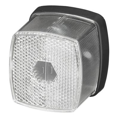 Positionsleuchte weiß 66x62mm mit Rückstrahler