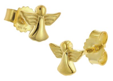 trendor Schmuck Kinder-Ohrringe Engel Ohrstecker Gold 585 / 14K 68207