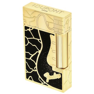 S.T. Dupont Feuerzeug Linie 2 Fender Schwarz/Goldfarben C16025CL