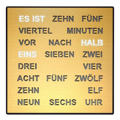 Filius Wortuhr Tisch- und Wanduhr Goldfarben 28 cm 0401-9