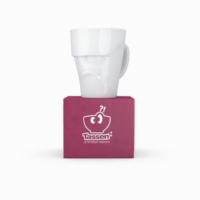 Fiftyeight Henkelbecher Grummelig - 350 ml - Becher Tasse weiß - T018101