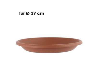 Untersetzer f. Pflanzschale SAVONA d=39 cm H=5 cm Terracotta Kunststoff