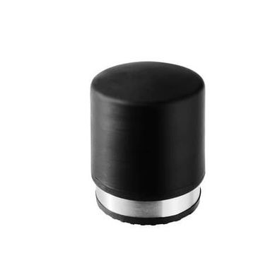 ALCO 2855-11 Türstopper Edelstahl gebürstet schwarze Gummikappe (Ø/H) 8,5 cm x 10 cm