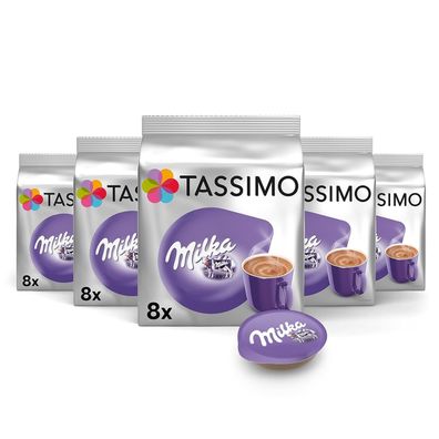 Tassimo Milka Kakao Köstliche Kakaospezialität 40 Kapseln 5 x 240 g 5er Pack