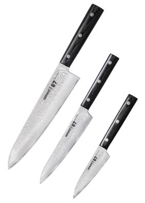 Samura Damascus 67 Set aus 3 Küchenmessern