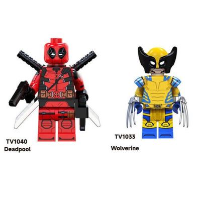 Benutzerdefinierte Lego Minifigur Deadpool Baustein Spielzeug Puppe Wolverine BG