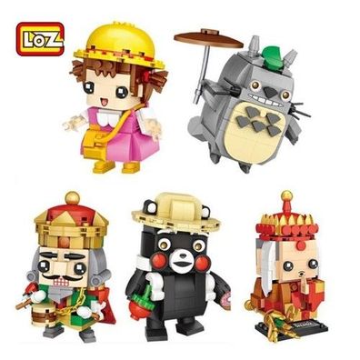 New Fun Mini Blocke Cartoon Modell Spielzeug Kleine Anime Bausteine fur