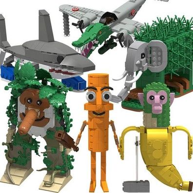 Tung Tung Tung Sahur Baustein Tralalero Tralala Crocodilo Figuren Spielzeug