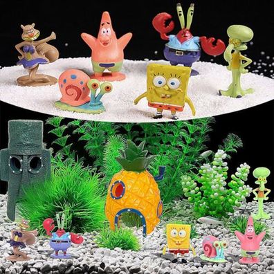 SpongeBob Aquarium Ornament Konvolut SpongeBob FischTank Dekorationen Spielzeug