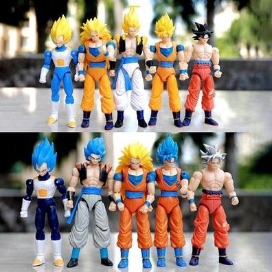 5pcs Anime Dragon Ball Z Goku Action Figur Modell Spielzeug Modell Geschenk