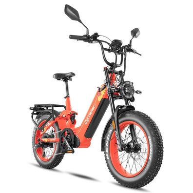 20 Zoll Reifen Elektromotorrad für Erwachsene mit 52V 17Ah Akku EEC COC