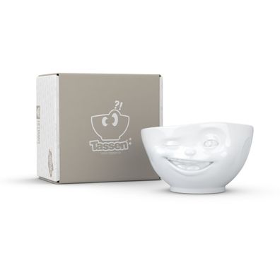 Fiftyeight Schale Zwinkernd weiß - 500 ml - Müslischale Suppenschale Salatschale