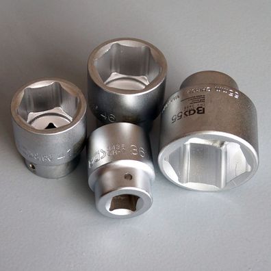 BGS Steckschlüssel Einsätze Sechskant Nuss, Antrieb 20mm 3/4", SW 19 - 65 mm