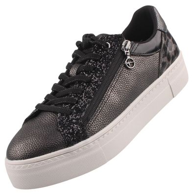 Tamaris Damen Plateau Sneaker Pewter Comb 1-23313-41/936